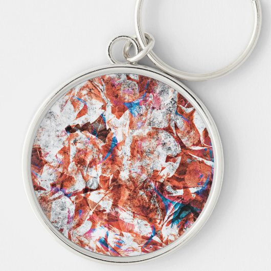 Rote Pinsel abstrakt moderne Digitaltechnik Schlüsselanhänger (Vorne)