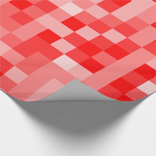 Rote Pixel Geschenkpapier (Ecke)