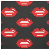 Rote Pixel Lippen Muster Design DIY Textilien Gewe Stoff (Muster)