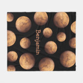 Rote Planeten-Mars Fleecedecke (Vorderseite (Horizontal))