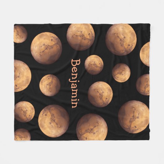 Rote Planeten-Mars Fleecedecke (Vorderseite (Horizontal))