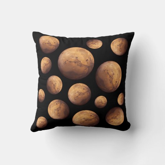 Rote Planeten-Mars Kissen (Rückseite)