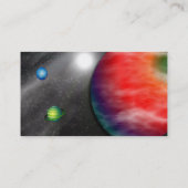 Rote Planeten-Visitenkarte Visitenkarte (Rückseite)