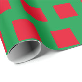Rote Plätze grün Geschenkpapier (Rolleneckpunkt)
