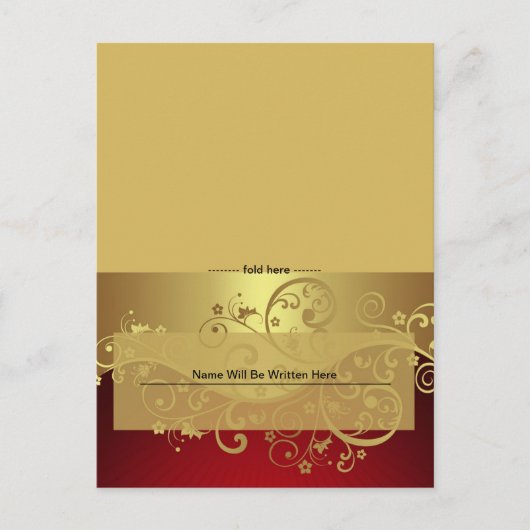 Rote Platzkarte Postkarte (Vorderseite)