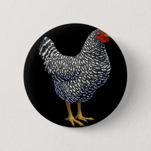 Rote Plymouth Rock Henne Hühnerliebhaber  Button