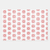 Rote Poinsettia, Abstrakte Weihnachten Geschenkpapier Set (Vorderseite 2)