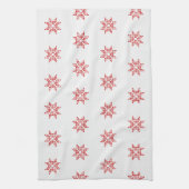 Rote Poinsettia, Abstrakte Weihnachten Geschirrtuch (Vertikal)