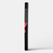 Rote Poinsettia als Personalisierter schwarzer Nam Case-Mate iPhone Hülle (Rückseite / Links)