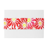 Rote Poinsettia Blume Einladung Bauchband Einladungsbanderole (Rückseitenbeispiel)