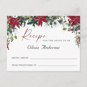 Rote Poinsettia Brautparty Rezept Karte