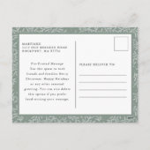 Rote Poinsettia Foto Feiertagspostkarte (Rückseite)