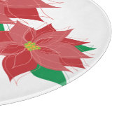 Rote Poinsettia frohe Feiertage Schneidebrett (Ecke)