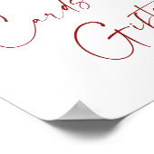 Rote Poinsettia Karten und Geschenke Hochzeit Poster (Ecke)