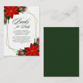 Rote Poinsettia Pine Grünbücher für Baby Begleitkarte