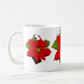 rote Poinsettiafeiertags-Tasse 2 Kaffeetasse (Links)