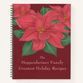 Rote Poinsettias Familie Ferienwohnungen Notizblock (Vorderseite)