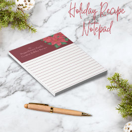 Rote Poinsettias Familie Ferienwohnungen Notizblock