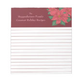 Rote Poinsettias Familie Ferienwohnungen Notizblock (Vorderseite)