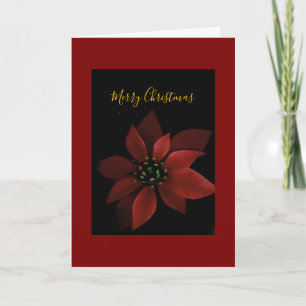 Rote Poinsettie Frohe Weihnachten Karte