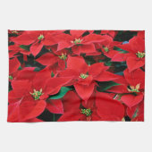 Rote Poinsettie Geschirrtuch (Horizontal)