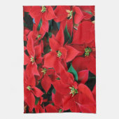 Rote Poinsettie Geschirrtuch (Vertikal)