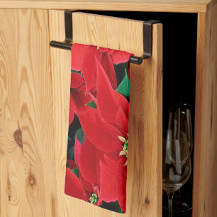 Rote Poinsettie Geschirrtuch