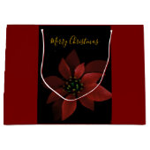 Rote Poinsettie Rote Große Geschenktüte (Vorderseite)