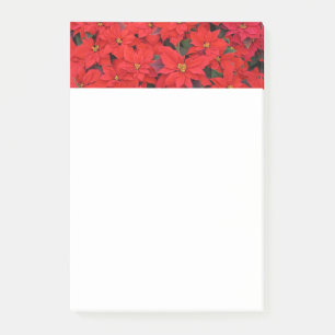 Rote Poinsettien I Weihnachtsblumen Floralfoto Post-it Klebezettel
