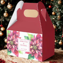 Rote Poinsettien-Weihzeit-Hochzeit