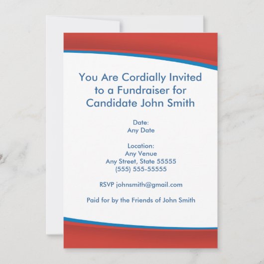 Rote politische Einladung (Vorderseite)