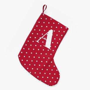 Rote Polka-Dots Kleiner Weihnachtsstrumpf