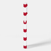 Rote Polka Herz auf weißem Fall Case-Mate iPhone Case-Mate iPhone Hülle (Rückseite / Rechts)