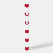 Rote Polka Herz auf weißem Fall Case-Mate iPhone Case-Mate iPhone Hülle (Rückseite / Links)