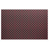 Rote Polka-Herzen auf schwarz Stoff (Yard (91,4 cm))