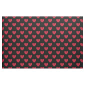 Rote Polka-Herzen auf schwarz Stoff (Fat Quarter (45,7 x 55,9 cm))