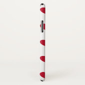 Rote Polka-Herzen auf weiß Case-Mate iPhone Hülle (Hinten/Rechts)