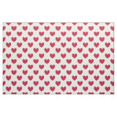 Rote Polka-Herzen auf weiß Stoff (Fat Quarter (45,7 x 55,9 cm))