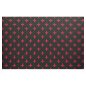 Rote Polka-Kreuze auf schwarz Stoff (Fat Quarter (45,7 x 55,9 cm))