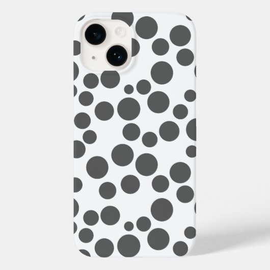 Rote Polka Punkte auf weißem Hintergrund Case-Mate iPhone Hülle (Rückseite)