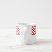 Rote Polka-Punkte | Personalisierter Name Espressotasse (Rückseite)