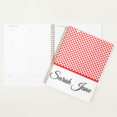 Rote Polka-Punkte | Personalisierter Name Planer (Anzeige)