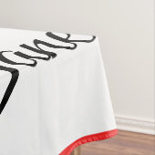 Rote Polka-Punkte | Personalisierter Name Tischdecke (Beispiel)