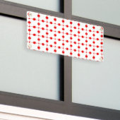 Rote Polka-Punkte, Polka-Dottern-Muster, Punkte, g Banner (Äußeres Gebäude)