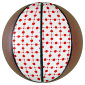 Rote Polka-Punkte, Polka-Dottern-Muster, Punkte, g Basketball (Vertikal)