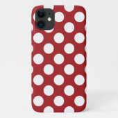 Rote Polka-Punkte, Polka-Dottern-Muster, Punkte, g Case-Mate iPhone Hülle (Rückseite)