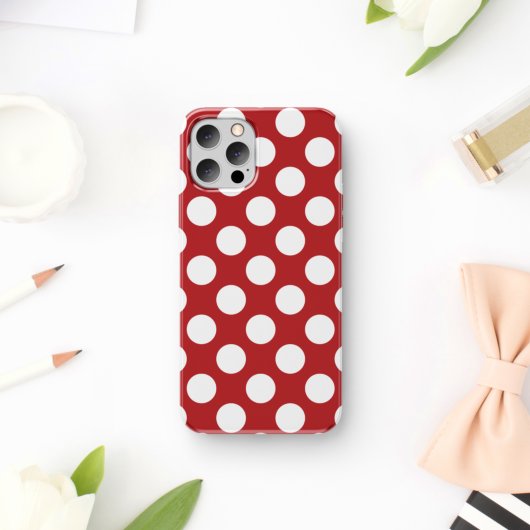 Rote Polka-Punkte, Polka-Dottern-Muster, Punkte, g Case-Mate iPhone Hülle