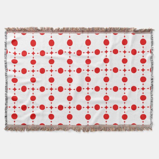 Rote Polka-Punkte, Polka-Dottern-Muster, Punkte, g Decke (Vorderseite)
