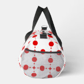 Rote Polka-Punkte, Polka-Dottern-Muster, Punkte, g Duffle Bag (Rechts)