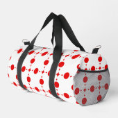 Rote Polka-Punkte, Polka-Dottern-Muster, Punkte, g Duffle Bag (Rechte Ecke)
